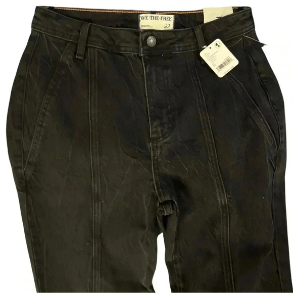 🆕 NWT Free People/We The Free CRVY Mona Flare Jeans size 27 in Black Washed - Picture 3 of 6